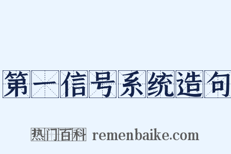 第一信号系统造句是什么意思的图片